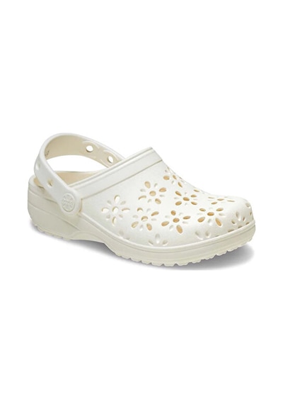 Crocs Classic Floral Cut Out Clog K Çocuk Terliği 210943-0wv Krem Krem
