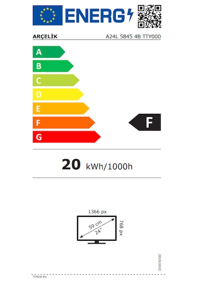 Arçelik A24L 5845 4B 24" Uydu Alıcılı HD LED TV