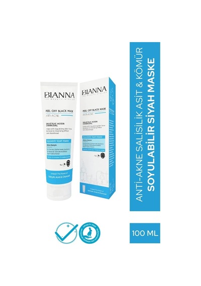 Bianna Acne Akne Karşıtı Soyulabilir Siyah Yüz Maskesi 100 ML