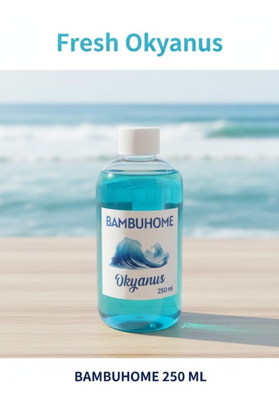 Bambuhome Dıffuser Çubuklu Kokular İçin Yedek Okyanus 250 Ml Okyanus Esintisi