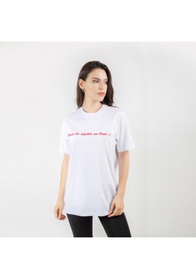 Gisele Kadın Beyaz T-Shirt Beyaz