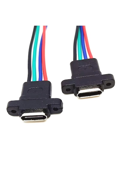 10 Adet 4 Pin Type-c Konnektör Şarj Giriş Soketi