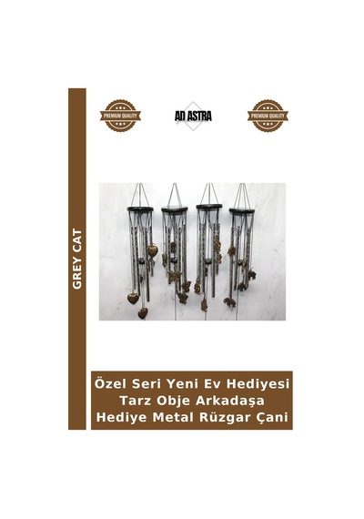 Özel Seri Yeni Ev Hediyesi Tarz Obje Arkadaşa Hediye Metal Rüzgar Çani
