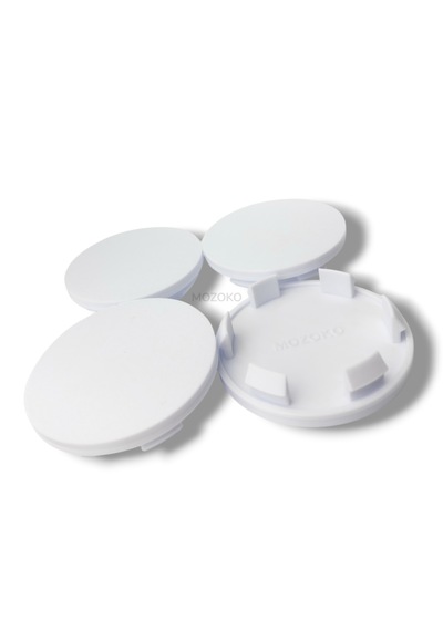 4'lü Set 75 Mm Dış Çap 70 Mm İç Çap Beyaz Logosuz Jant Göbeği Kapağı