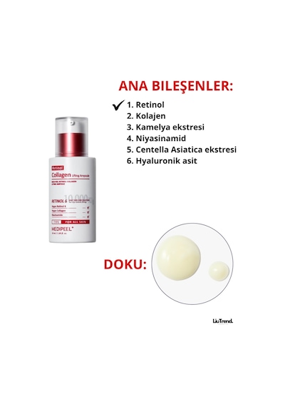 Medipeel Medi Peel Retinol Kolajen Sıkılaştırıcı Ampul, 50 Ml M0095
