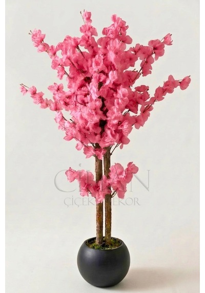 Pembe Japon Bahar Dalı Yapay Ağaç - 100 Cm Beyaz