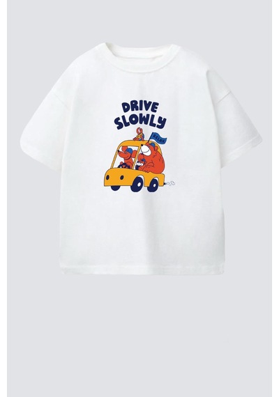 Monila Erkek Çocuk Slogan Baskılı Pamuklu Bisiklet Yaka T-shirt Ekru