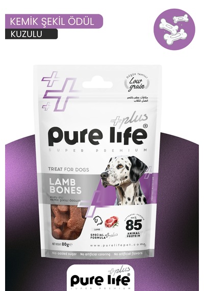 Purelife Plus Kemik Ödül Maması Kuzu Etli 80gr