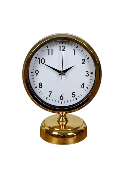 River World Masa Saati Metal 25 Cm X 20 Cm Elegance Gold Çok Renkli