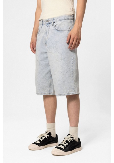 Vamos Oversize Bermuda Denim Şort 40-641 Mavı Renk-2