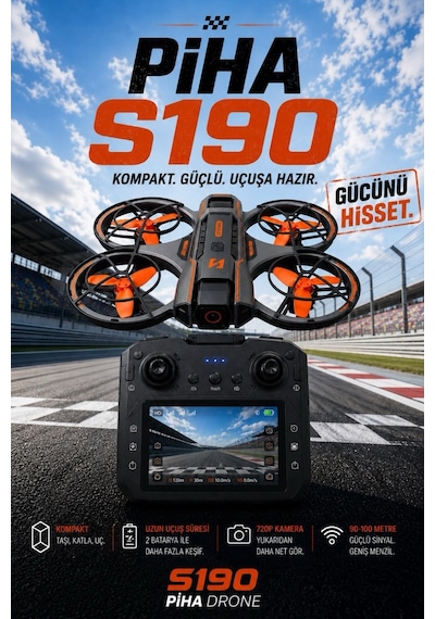 S190 Fırçasız Motor 2batarya&25dakika Uçuş 720p Çift Kamera Taşıma Çantalı Drone