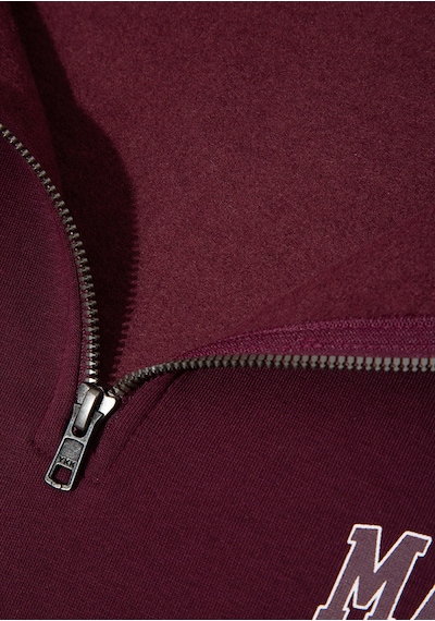 Mavi - Mavi Logo Baskılı Yarı Fermuarlı Bordo Sweatshirt 0s10208-70434 Bordo
