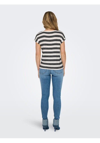 Only Onllıra Lıfe S/s V-neck Top Jrs Noos Kadın Siyah Bluz - 15252103