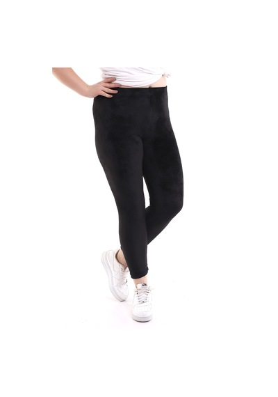 Winmoda34 Kadife Battal Tayt Siyah