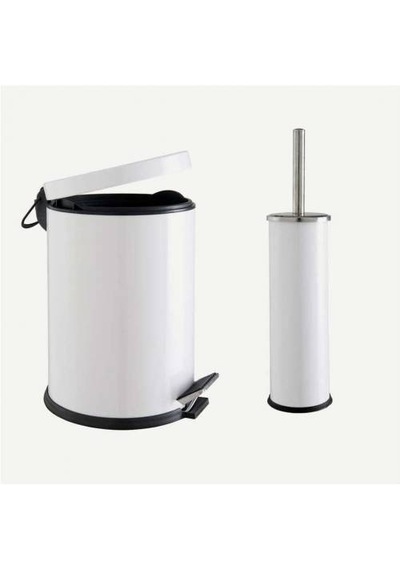 Metal Çöp Kutusu Çöp Kovası Çöp Tenekesi 3 Litre Pedallı Ve Wc Tu