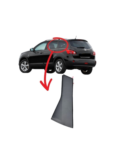 Nissan Qashqai Cam Bakalit Arka Üst Köşe Sol 2007-2013