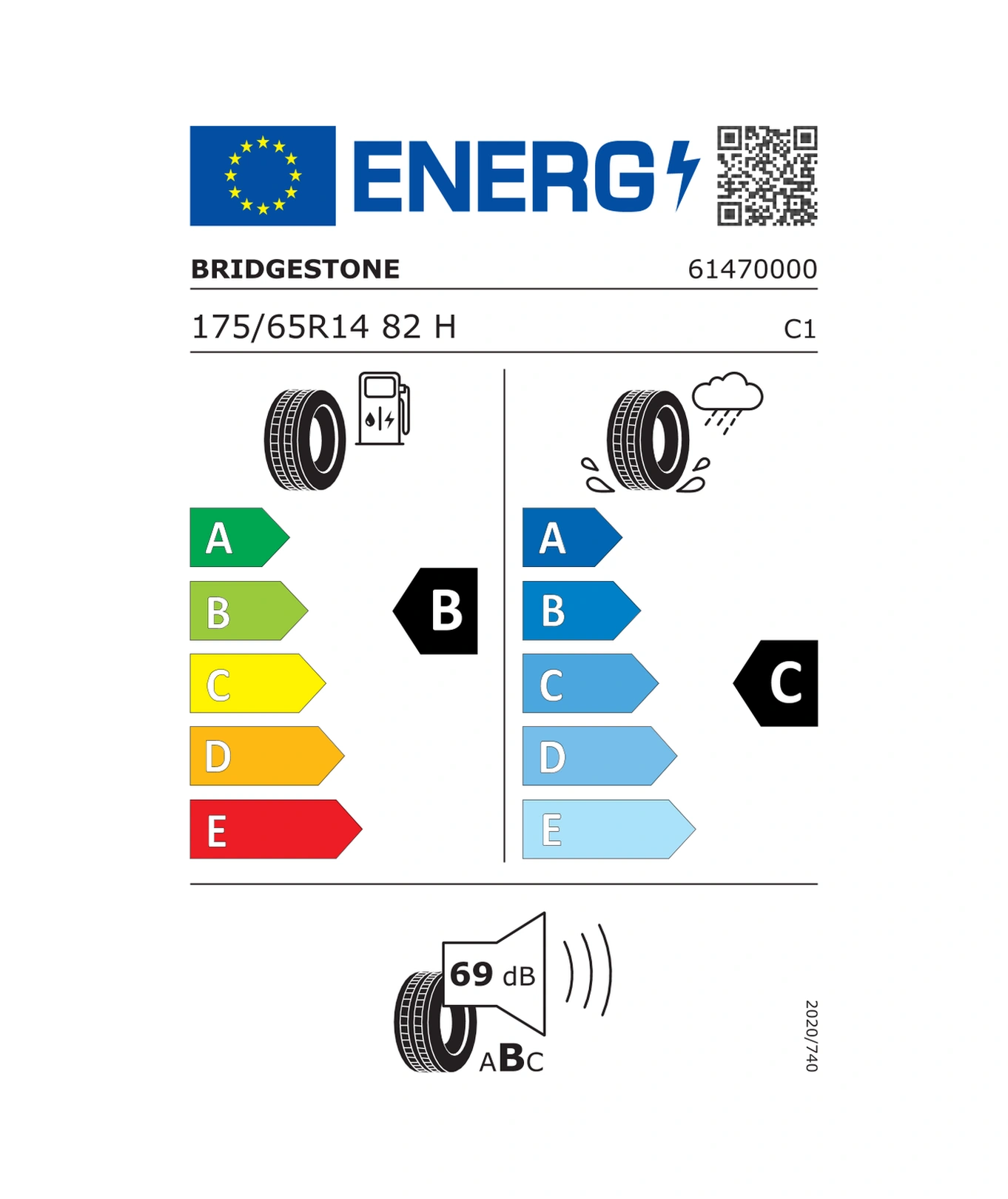 Bridgestone 175/65R14 82H Ep150 Yaz Lastiği - 2026