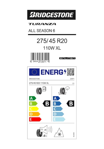 Bridgestone Turanza All Season 6 275/45 R20 110W Xl Dört Mevsim Lastiği Lastik - 2026