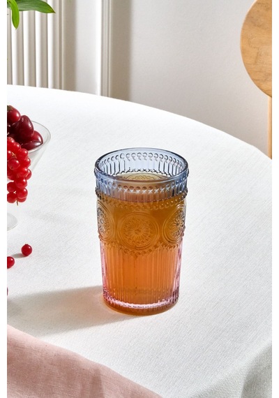 Karaca  Sunflower Meşrubat Bardağı 332 Ml Mavi Pembe