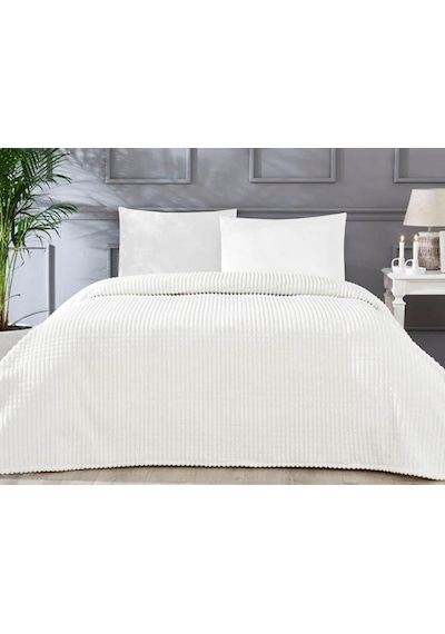 Özdilek Modern Line Tek Kişilik Battaniye Seti 150x220 -piramit Kemik