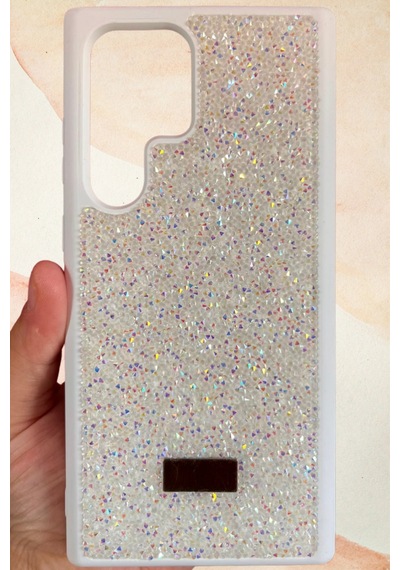 Samsung Galaxy S23 Ultra Yıldız Tozu Premium Beyaz Silikon Kılıf