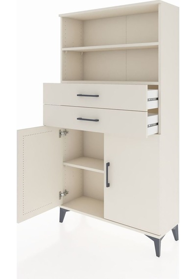 Arges Dolap 3 Raflı 2 Çekmeceli 2 Kapaklı 88x30x163 Aytaşı-ay... Aytaşı