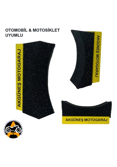 Akgüneş Motogaraj Lastik Parlatıcı Süngeri Kavisli Profesyonel Lastik Aplikatörü Otomobil & Motosiklet