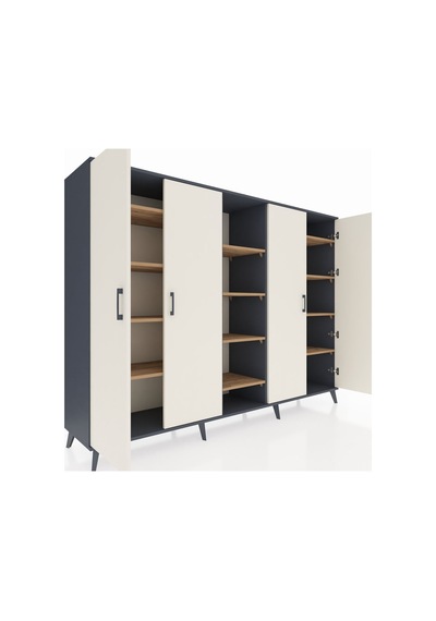 Hyperion Dolap 12 Raflı 4 Kapaklı 220x44x163 Antrasit-aytaşı/çam Aytası/atlas Çam - Antrasıt Hyperion Dolap 12 Raflı 4 Kapaklı 220x44x163 Antrasit-aytaşı/çam Aytası/atlas Çam - Antrasıt