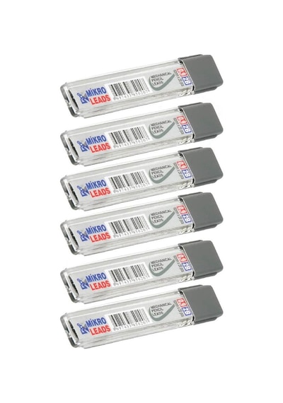 Kalem Ucu 2b 0,9 Mm 6 Adet Mekanik Uçlu Otomatik Kurşun Kalem Ucu 2b 60mm X 0,9mm Siyah Mikro Uç Kısa