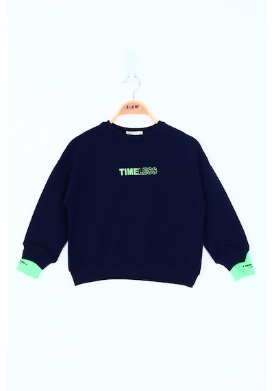 Toontoy Kız Çocuk Timeless Baskılı Sweatshirt Lacivert