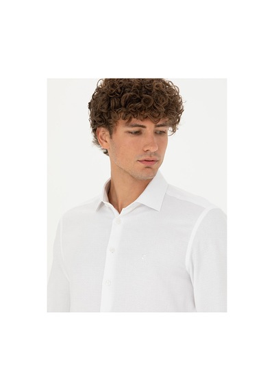 Pierre Cardin Slim Fit Uzun Kollu Gömlek 50275684-vr013 Beyaz