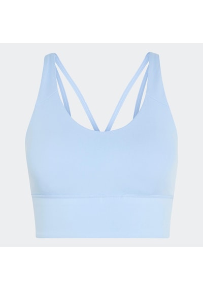 Adidas Studio All Me Kadın Mavi Hafif Destekli Sporcu Sütyeni Kx3161