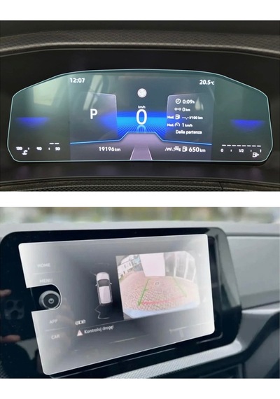 Vw Tcross Dijital Gösterge Ve Tek Tuş Multimedya Ekran Koruyucu Paketi - 9h Nano Teknoloji