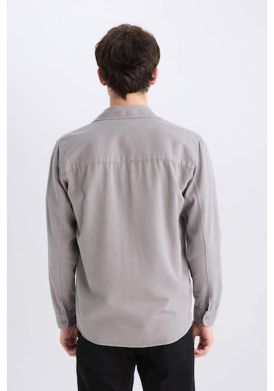 DeFacto Regular Fit Normal Kesim Düz Pamuklu Uzun Kollu Gömlek D7406AX24AUGR455 DeFacto Regular Fit Normal Kesim Düz Pamuklu Uzun Kollu Gömlek D7406AX24AUGR455