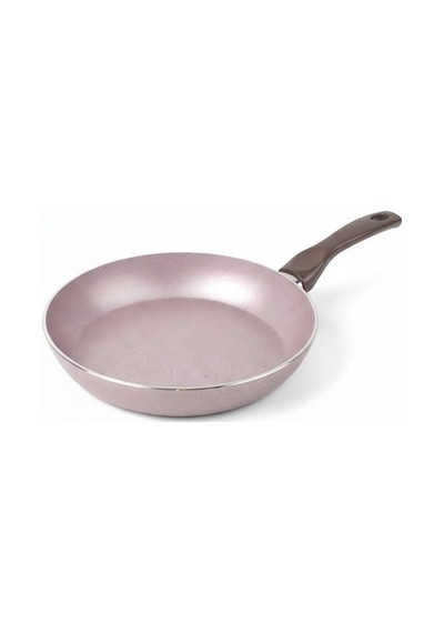 Buz 24 Cm Tava - Shadow Krem Kırçıl Granit Efektli Yanmaz Yapışmaz Günlük Kızartma Ve Omlet Tavası Açık Bakır