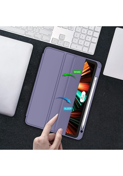 Apple Uyumlu iPad Pro 11inç M2 2024 Kılıf Pen Charge Kalem Bölmeli A2836 A2837 A3006