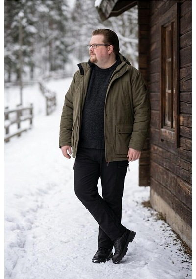Vatan Tekstil Büyük Beden Erkek Softshell Pantolon Su İtici Rüzgar Geçirmez Siyah
