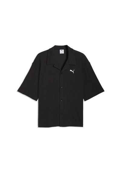 Puma Wardrobe Essentials Erkek Siyah Günlük Stil Gömlek 63436301