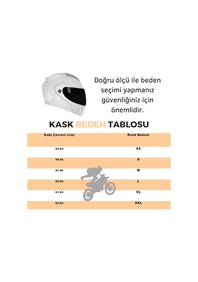 Free M Fr 801 Turuncu Kross Kapalı Motosiklet Kask