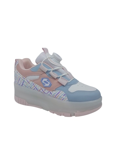 Zerhan Alessio 9625 Kız Çocuk Pudra Işıklı Patenli Tekerlekli Sneaker Spor