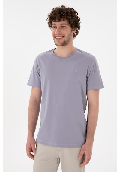 U.S. Polo Assn. Erkek Regular Fit Bisiklet Yaka Gri Basic Tişört 50305924-VR024