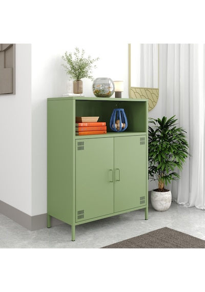 Pera Metal Dolap 2 Kapılı, Açık Raflı 80,50 X 40 X 109,50 Cm - 9 Renk Seçeneği Bulunmaktadır Yeşil