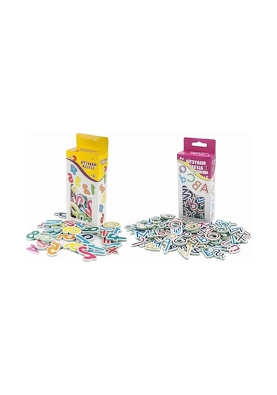 2'li Set Manyetik Mıknatıslı Türkçe - İngilizce Harfler & Sayılar - Eğitici Alfabe - Sayılar Magnet