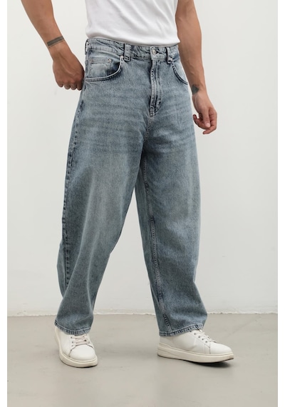 Banny Jeans Erkek Skater Fit Jean Pantolon Buz Mavisi S