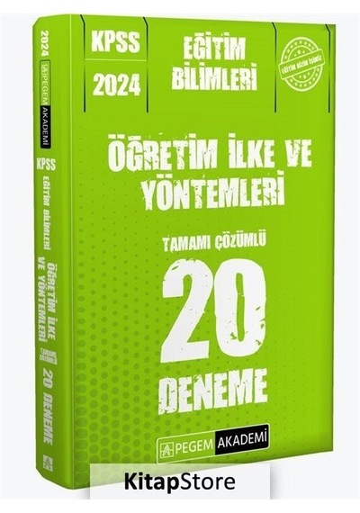 KPSS Eğitim Bilimleri Öğretim İlke ve Yöntemleri 20 Deneme- Pegem Akademi Yayıncılık