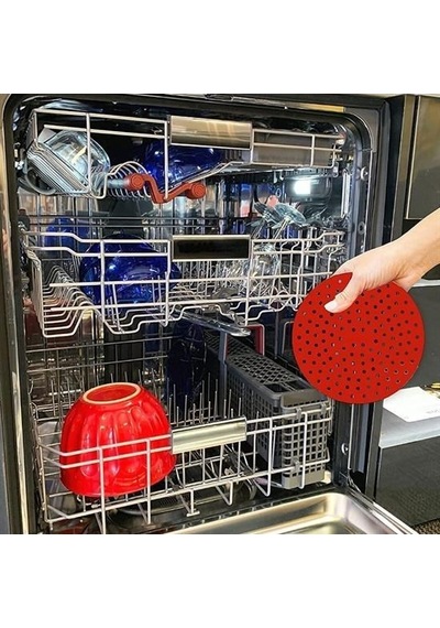 Mcg Renkli Isıya Dayanıklı Yıkanılabilir Silikon Fırın Ve Airfryer Yuvarlak Pişirme Matı 23 Cm