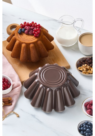 Karaca Mocca Dilimli Kek Kalıbı 22 Cm Gri