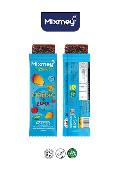 Mango Meyve Barı 18 Adet Atıştırmalıklar Vegan, Glutensiz, Koruyucusuz 20gr X 18 Adet