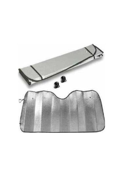 Oto Ön Cam Güneşlik Vantuzlu 145x70 Cm Nikel Büyük Boy Minibüs Taksi Suv Jeep Araç Güneşliği
