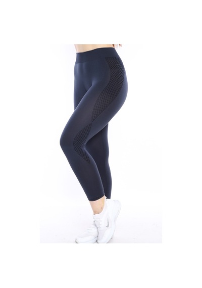 Escetic Kadın Spor Orta Gri Kısa Tayt, Yumuşak Kumaş-4304 - Xs/s